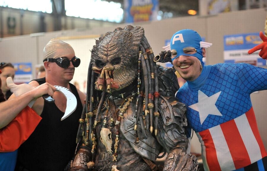 Just three regular guys at a comic con