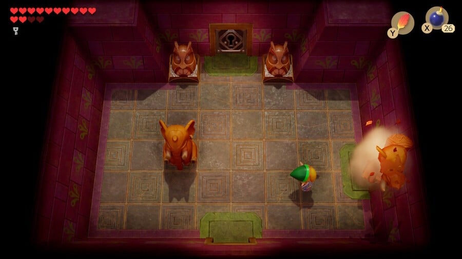 Link throws another helpless elephant at a pottery door