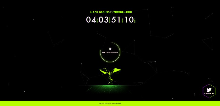 The countdown page of the Soul Hackers teaser website