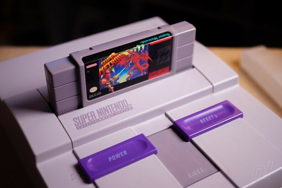 Close-up of super NES
