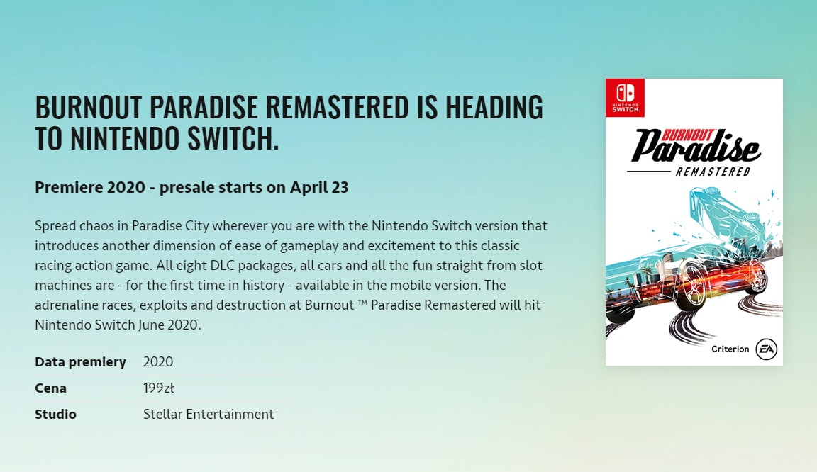 Review: Burnout Paradise Remastered (Nintendo Switch) - Pure Nintendo