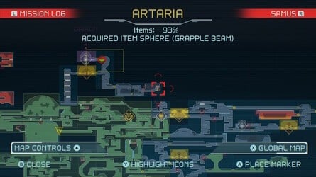 Metroid Dread Artaria Map