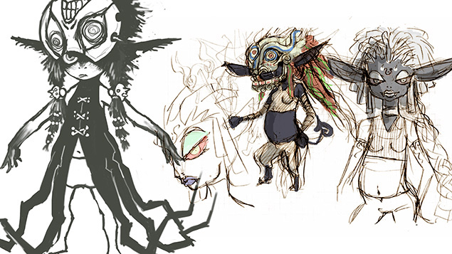'A later concept closer to the final Midna design.'