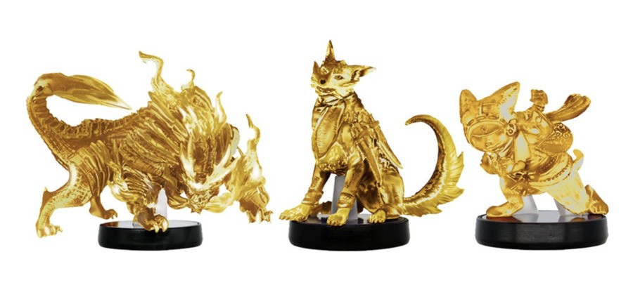 Monster Hunter Rise gold amiibo