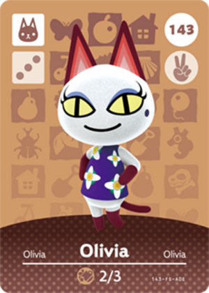 Olivia amiibo card