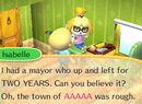 Isabelle Still Seems Upset At Negligent Animal Crossing: New Leaf Mayors