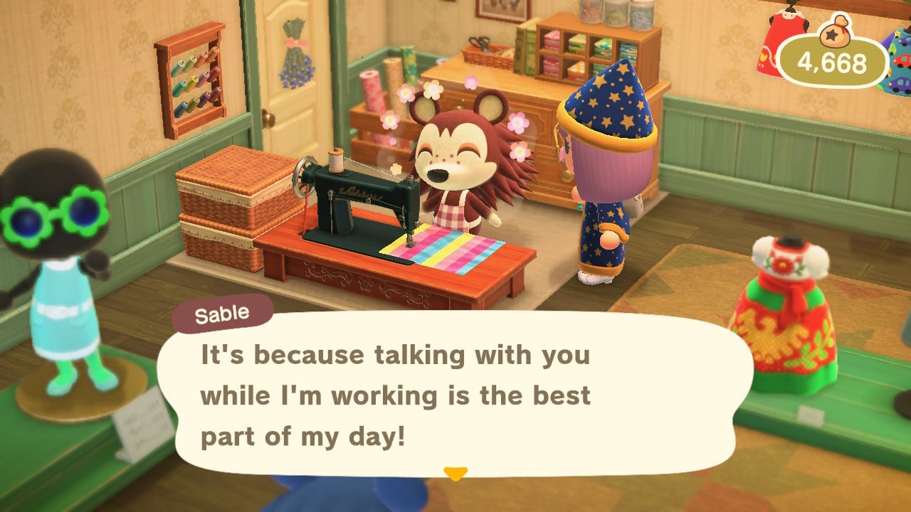 Animal Crossing New Horizons Sable How To Make Friends With Sable And Get New Custom Patterns From The Able Sisters Nintendo Life