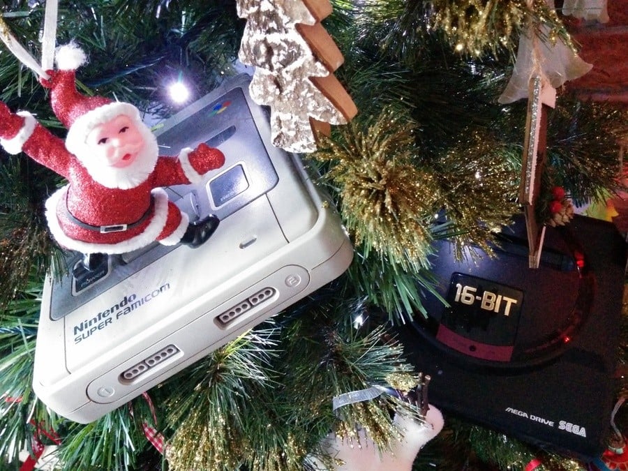 Two consoles in a Xmas tree!