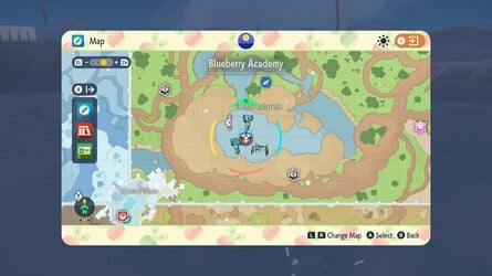 All Wild Tera Pokémon Locations > The Indigo Disk DLC - Terarium > Coastal Biome > Wild Tera Bruxish - 2 of 2