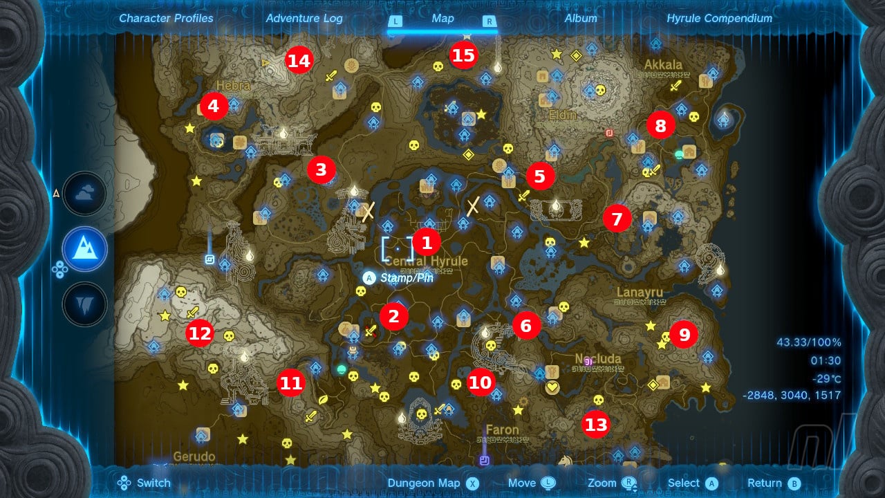 Zelda: Tears Of The Kingdom: All Skyview Tower Locations 2