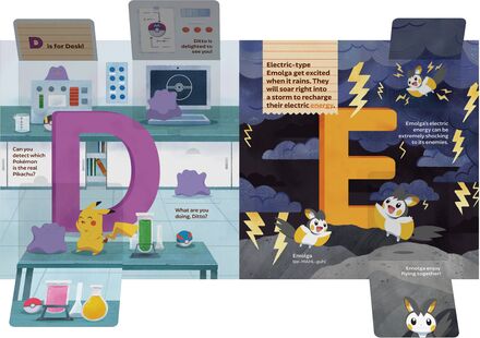 Pokémon Primers ABC Book Interior Spread 1 (flaps Open)