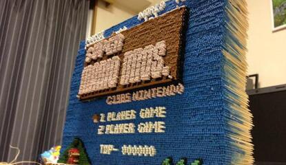 If You Have Five Days and 14,000 Toothpicks You Can Recreate the Super Mario Bros. Title Screen