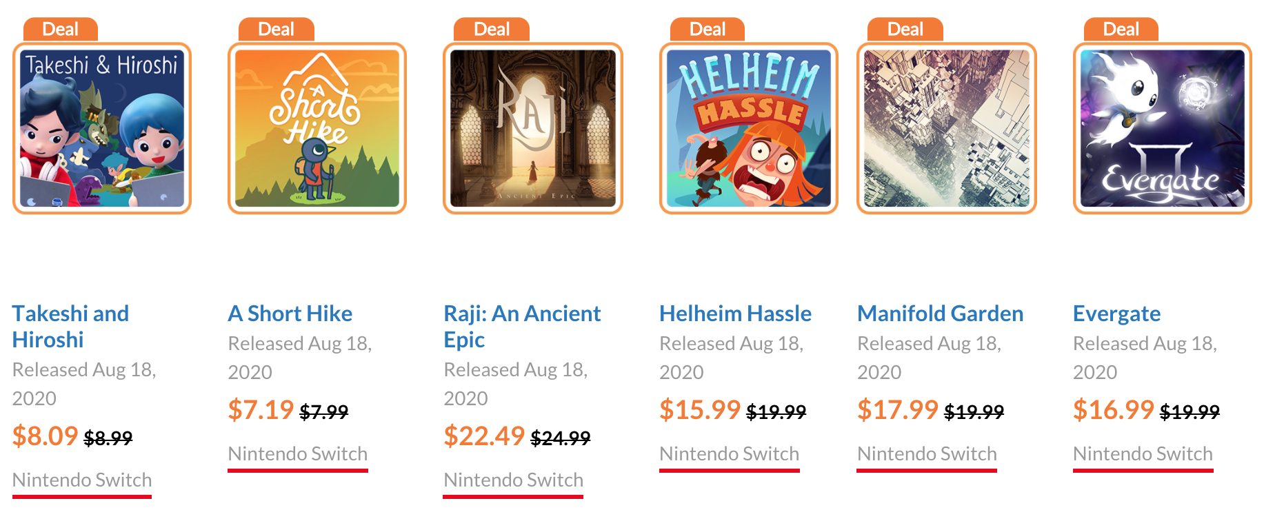 current switch games on sale