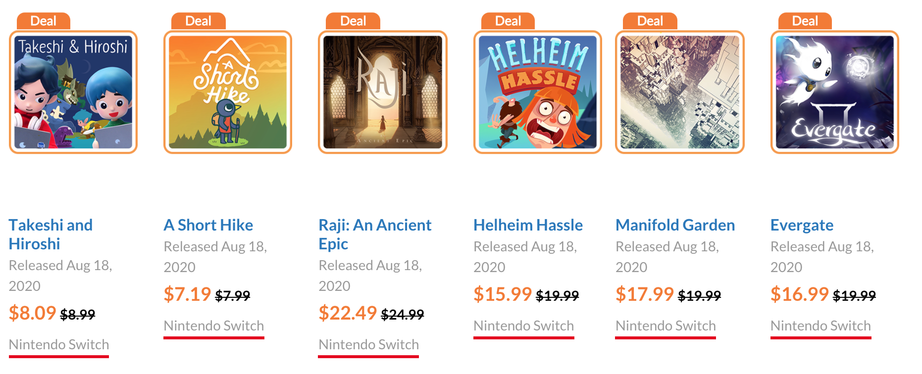 nintendo switch current deals