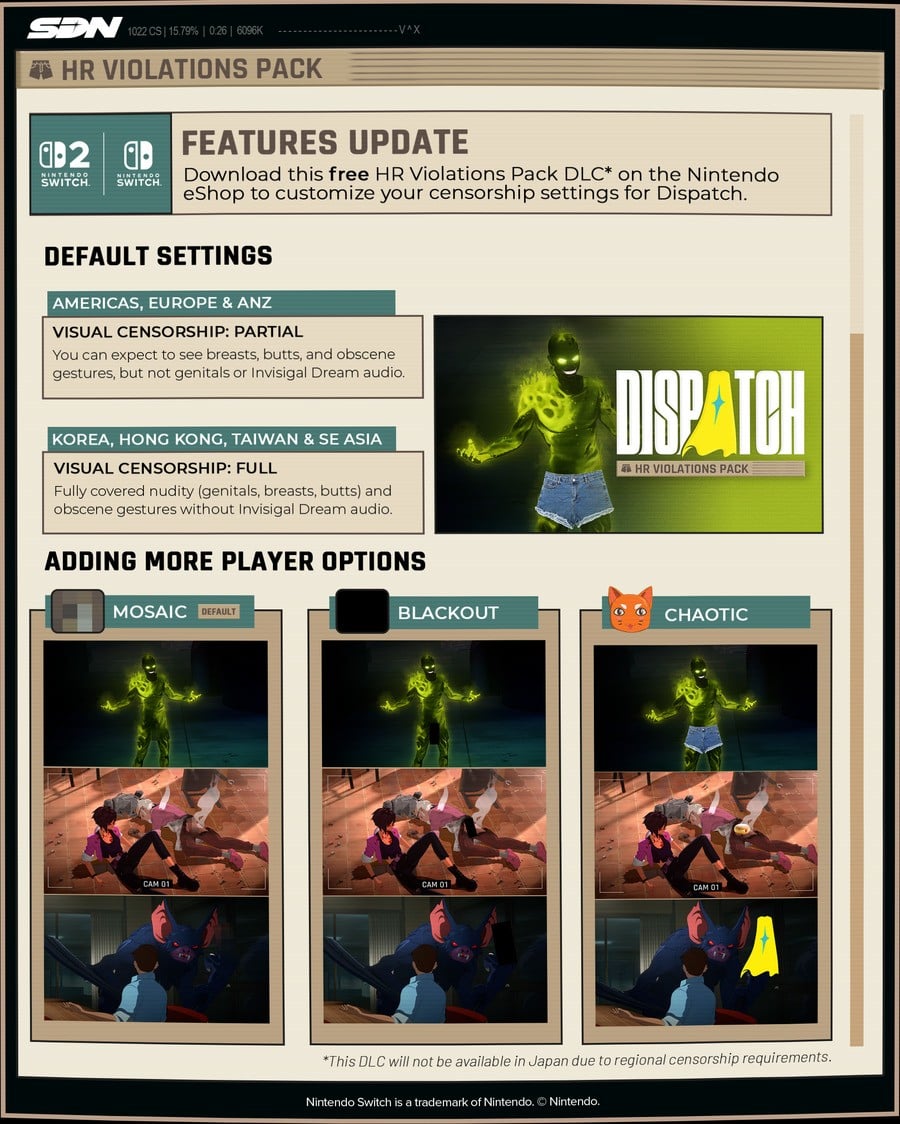 Dispatch - HR Violations Pack DLC