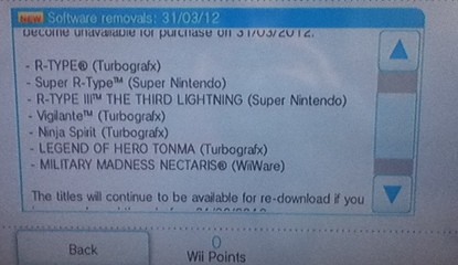 Europe's Virtual Console Loses 6 Games This Month