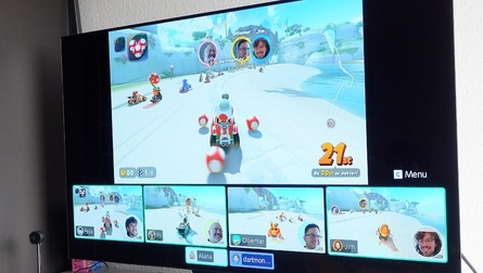 Image on the left shows the default field of view (hello Teddy!). The image on the right demonstrates how blurry things can get when zoomed in - note the difference between myself and Jim, who has the camera close up