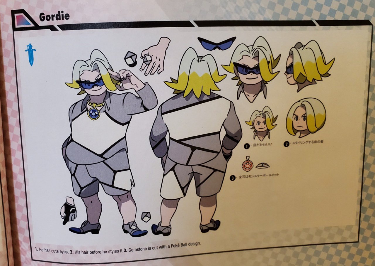 Lots of Pokemon Sword/Shield character concept art