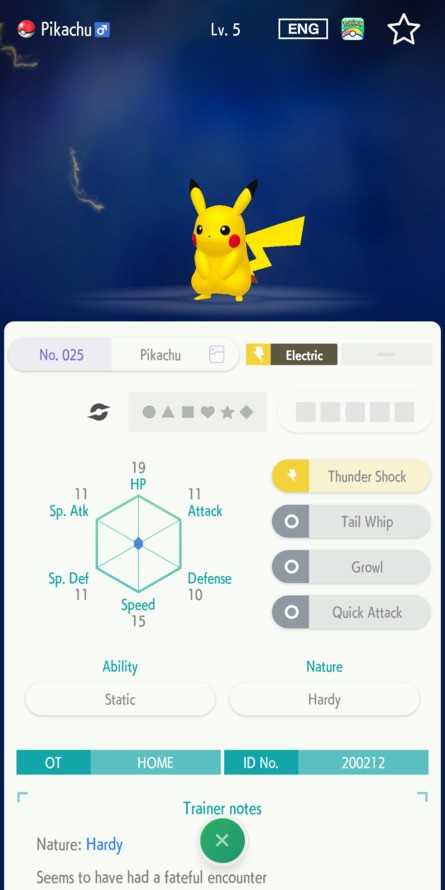 Level 5 Pikachu