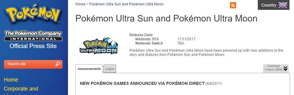 Nintendo announces Pokémon Ultra Sun and Ultra Moon for 3DS, not Switch  (update)