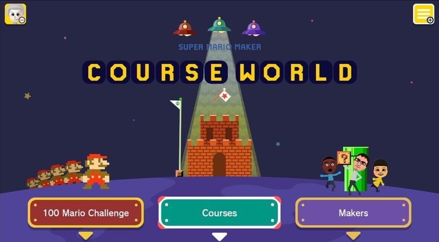 The Wii U version's fully featured Course World