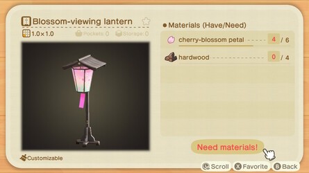Blossom-viewing lantern Animal Crossing New Horizons