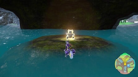 All Wild Tera Pokémon Locations > The Indigo Disk DLC - Terarium > Canyon Biome > Wild Tera Rhydon - 1 of 2