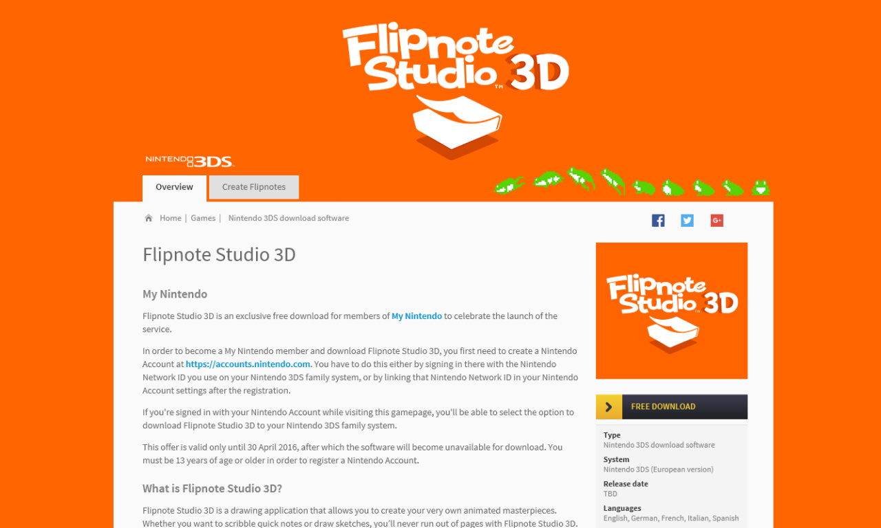 flipnote studio 3d download code