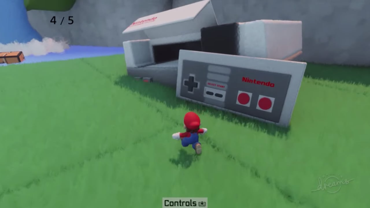 Super Mario on the PS4 in 'Dreams' 