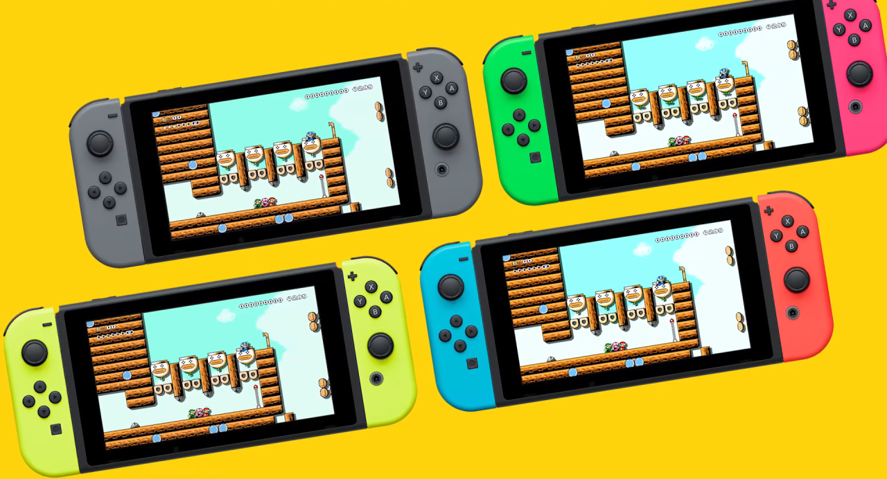 nintendo switch with mario maker 2