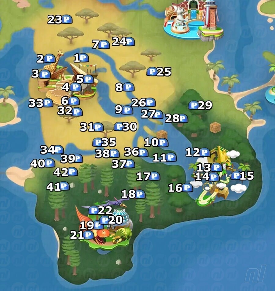 Jungle Safari P Switch Map Mario Kart World