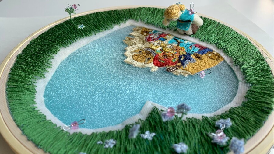 BOTW Lover's Pond embroidery