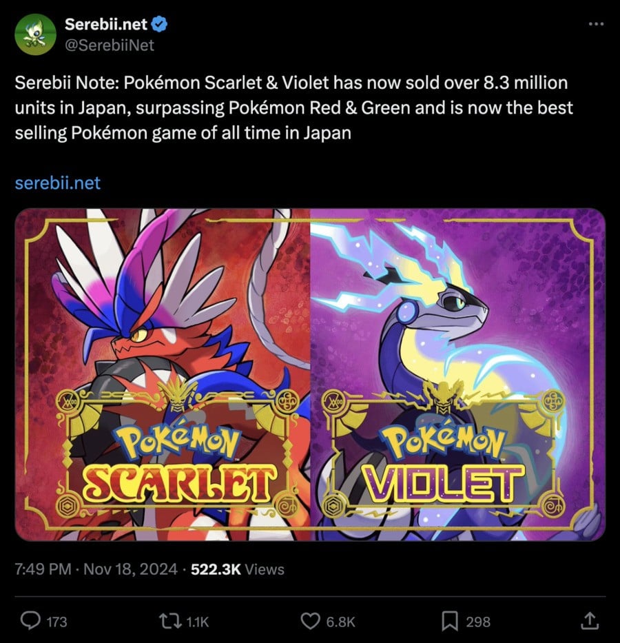 Pokémon Scarlet and Violet Sales Japan