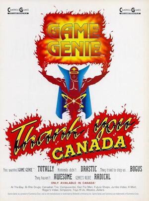 The infamous 'Thank you Canada' advert, which showcases the different 'genie' design used in that region