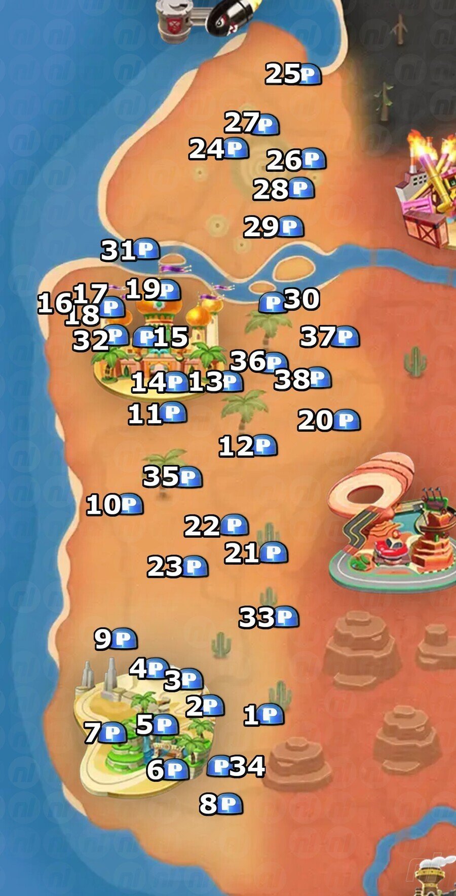 Desert Region Map Mario Kart World