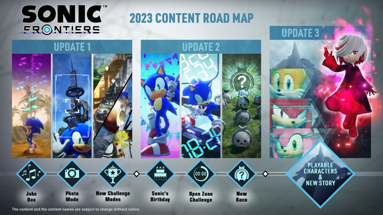 Sonic Frontiers DLC release date announced with plans for two more