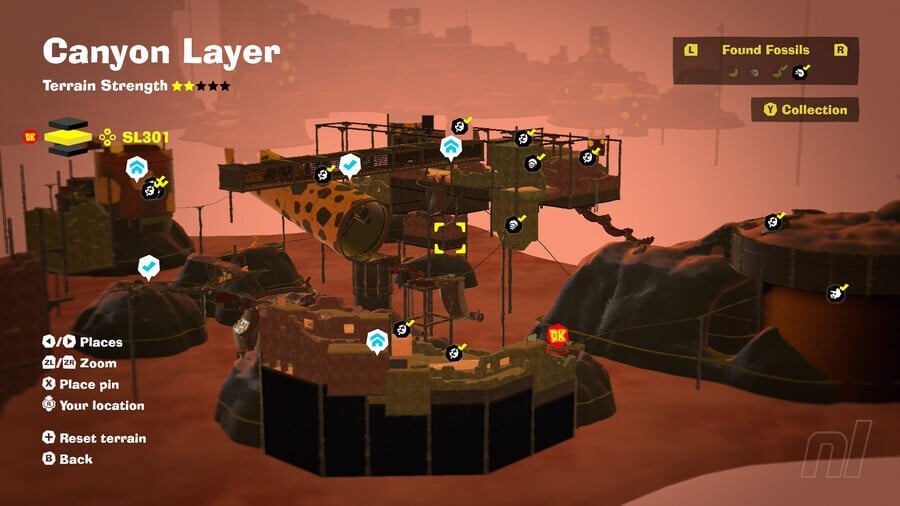 Canyon Layer SL301 Fossil Map