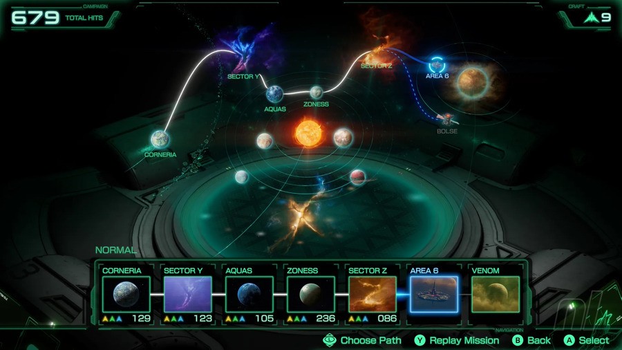 Star Fox hard route map