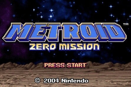 Metroid Zero Mission Title Screen