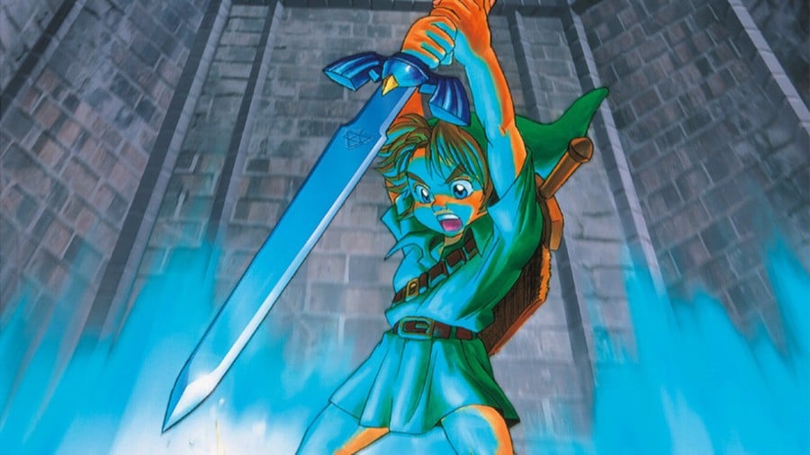 Zelda Ocarina of Time Link Master Sword