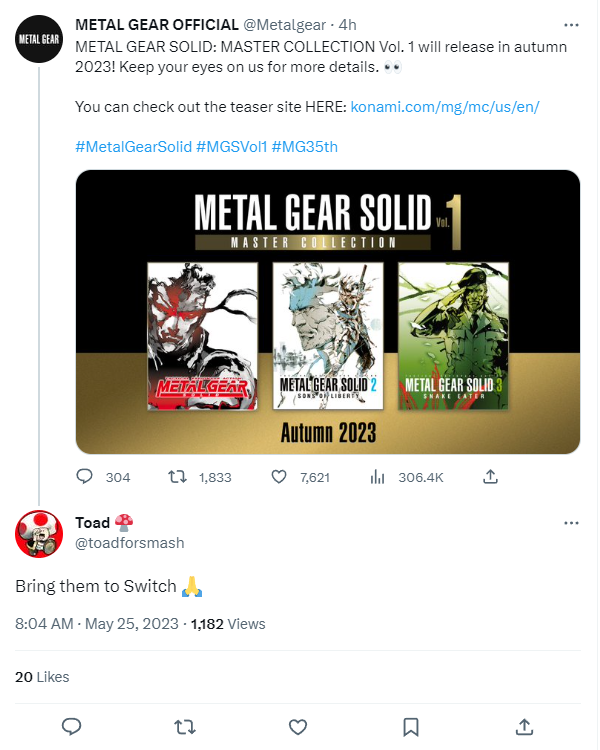 Rumour] Source Code From 'Metal Gear' Website Could Indicate 'Metal Gear  Solid Master Collection Vol. 2' Titles - Bloody Disgusting