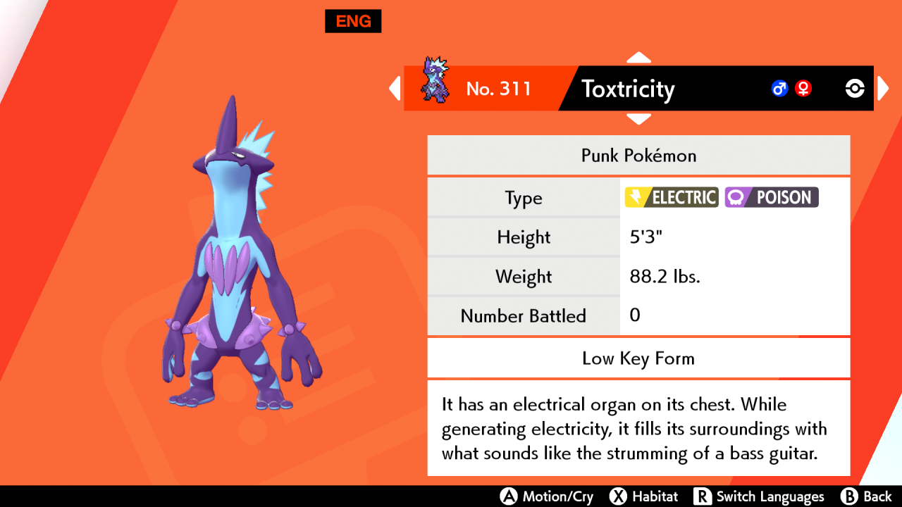 Pokémon Sword and Shield: How to evolve Toxel into Toxtricity and change  its nature - Polygon