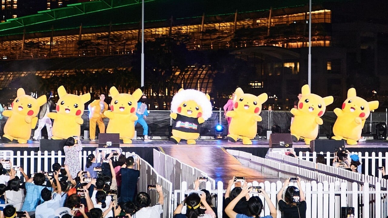 Aleatorio: Singapur recibió un mágico espectáculo nocturno de drones Pikachu