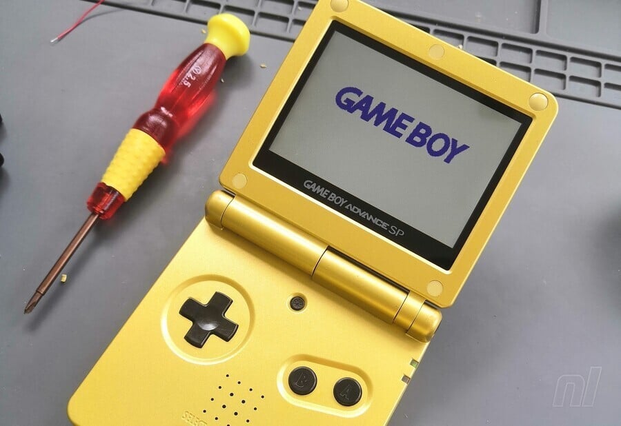 Nintendo Game Boy Advance GBA Yellow System 101 Bright Backlit IPS LCD  BUTTON