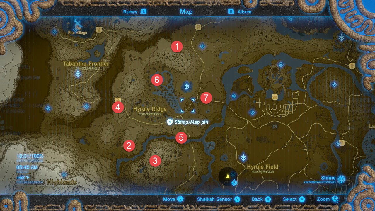 Zelda: Breath Of The Wild: All Shrine Locations And Maps