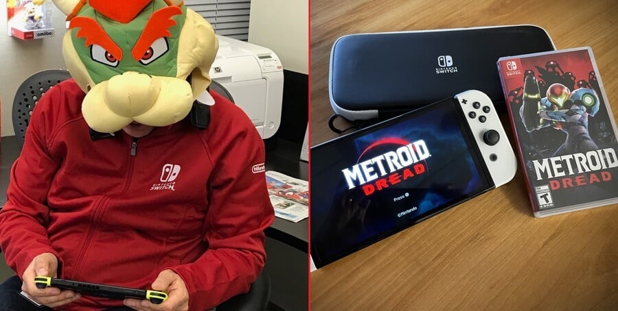 Doug Bowser's copy of Metroid Dread and his new OLED Switch!