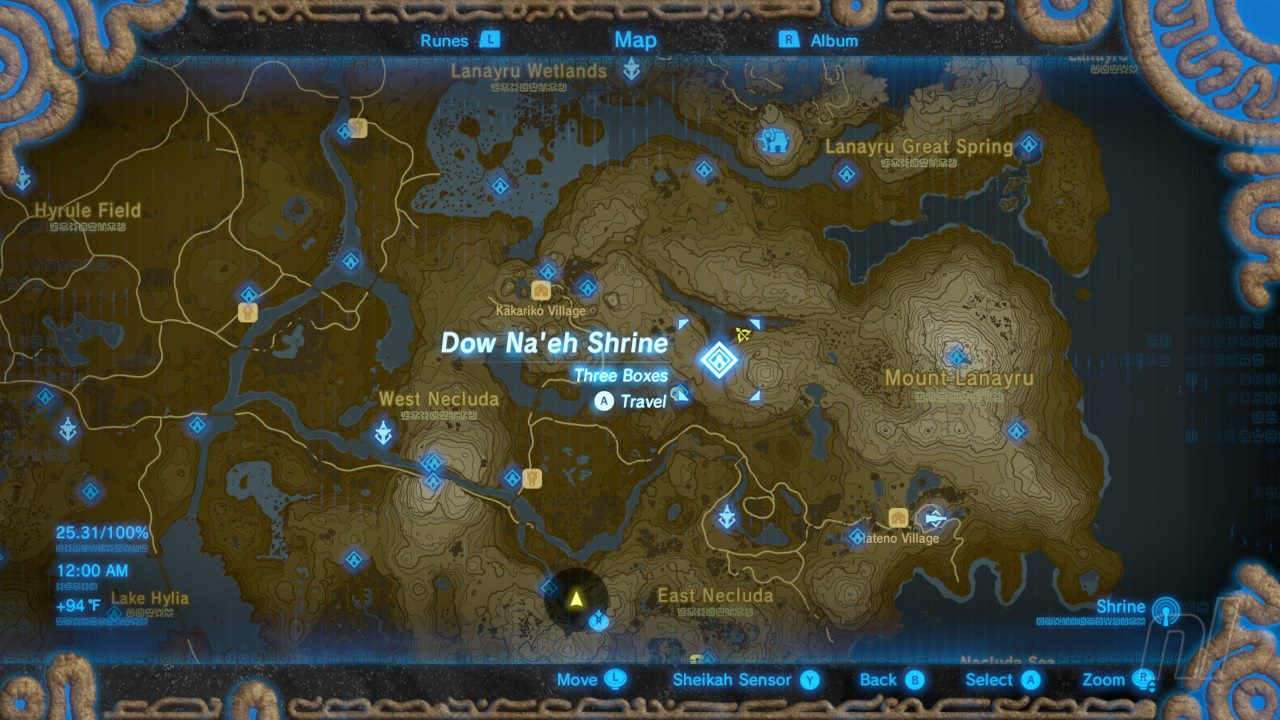 Zelda Breath of the Wild Shrine Locations