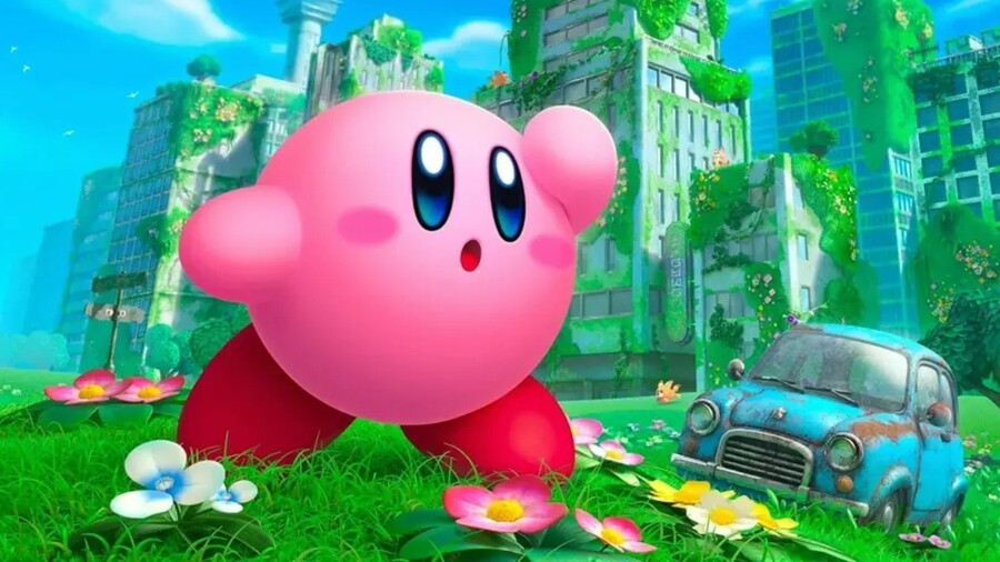 Kirby y el arte clave de la tierra olvidada con coche