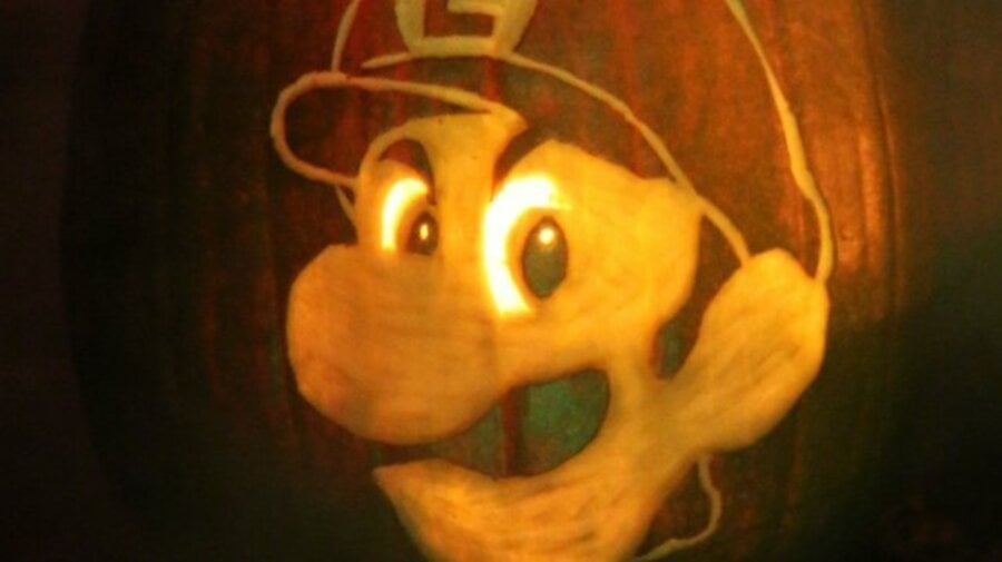 Luigi Death Stare Pumpkin