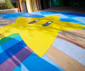You'll enter Super Nintendo World through this portal